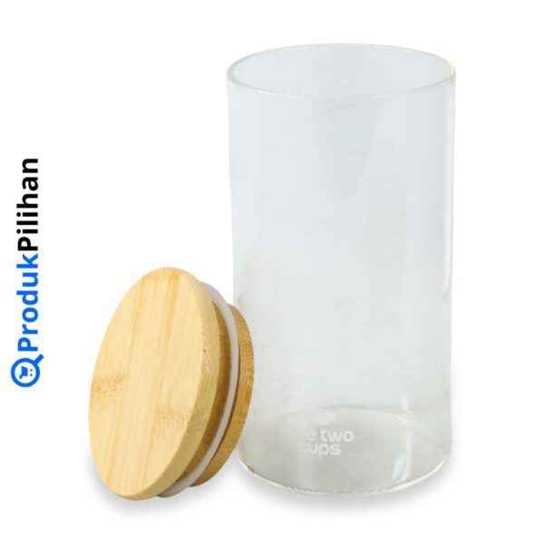 Produk Pilihan One Two Cups Toples Kaca Penyimpanan Makanan Glass Jar Coffee Storage - GH1270 - Image 3