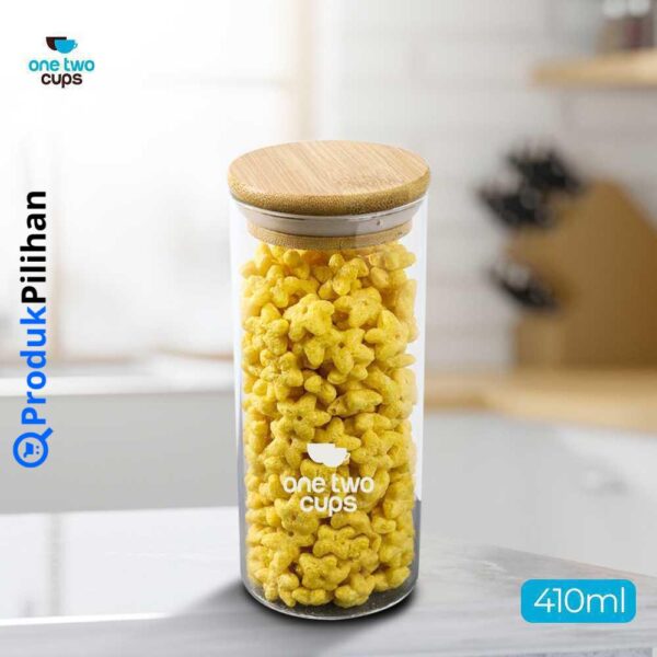 Produk Pilihan One Two Cups Toples Kaca Penyimpanan Makanan Coffee Storage Glass Jar - GH1270