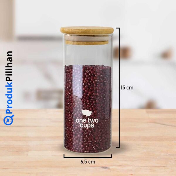 Produk Pilihan One Two Cups Toples Kaca Penyimpanan Makanan Coffee Storage Glass Jar - GH1270 - Image 9