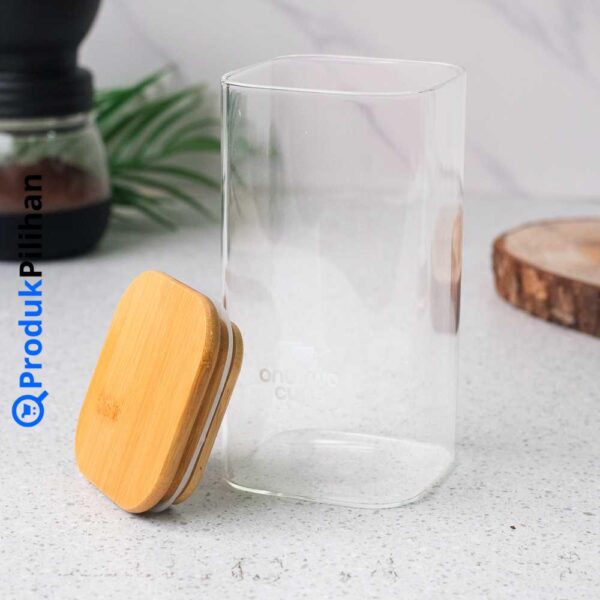 Produk Pilihan One Two Cups Toples Kaca Penyimpanan Makanan Coffee Storage Glass Jar - HC1019 - Image 6