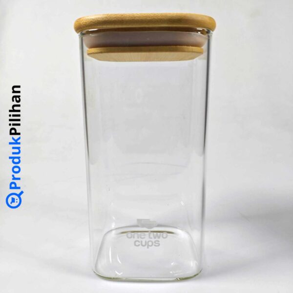 Produk Pilihan One Two Cups Toples Kaca Penyimpanan Makanan Coffee Storage Glass Jar - HC1019 - Image 2