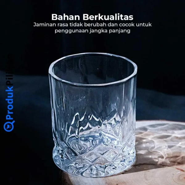 Gelas Whiskey Crystal Old Fashioned | Rock Glass 300ml - One Two Cups - Image 2