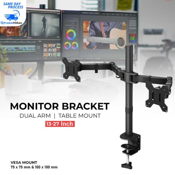 Bracket Monitor Dual Arm - KMT-2