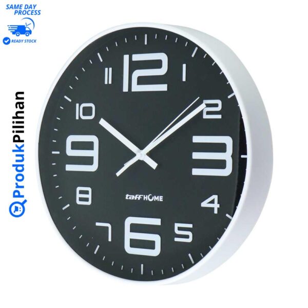 Jam Dinding Bulat TaffHOME Quartz 29 cm Model H6588 - Image 8